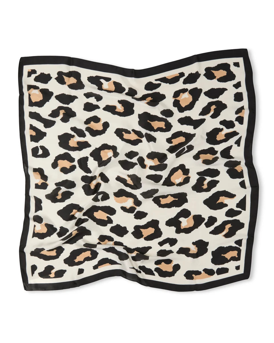 Chalk | Luna Scarf | Large Leopard | Cream