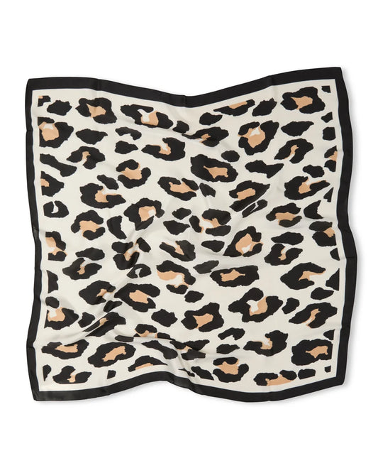 Chalk | Luna Scarf | Large Leopard | Cream