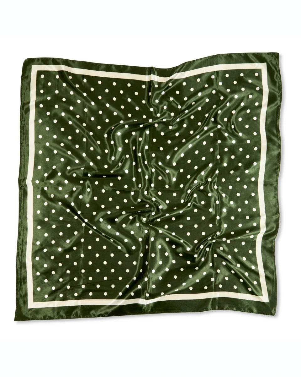 Chalk | Wren Scarf | Small Spot | Pine Green