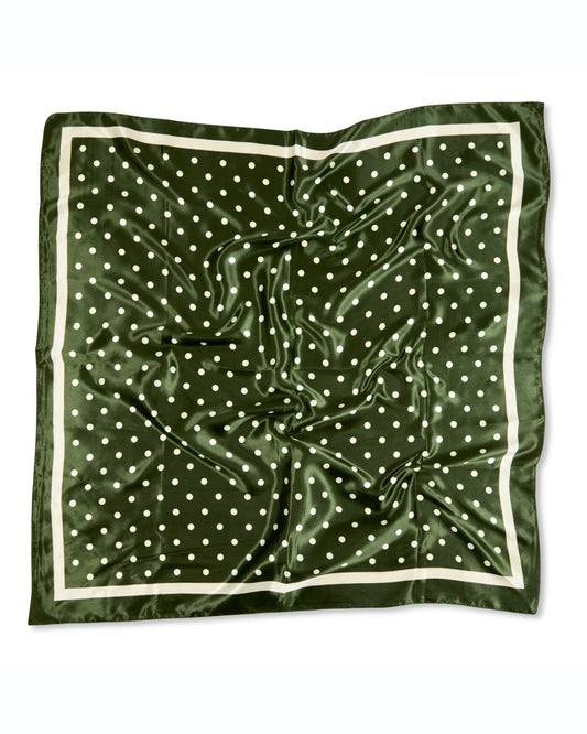 Chalk | Wren Scarf | Small Spot | Pine Green