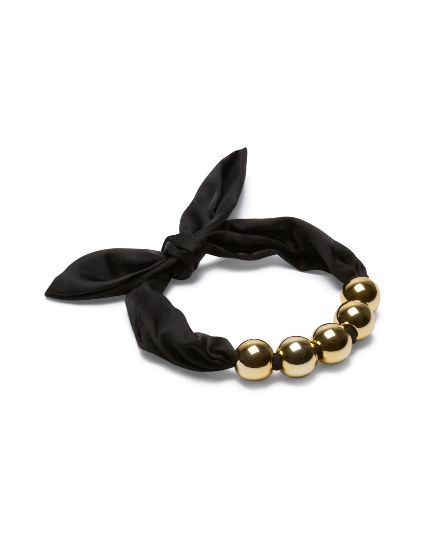 Chalk | Herne Satin Ball Necklace | Gold