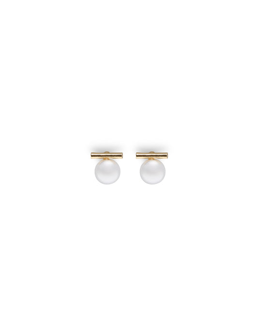 Chalk | Bristol Ball & T Earrings | Pearl