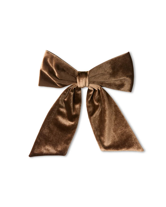 Chalk | Bury Velvet Large Bow Hair Clip