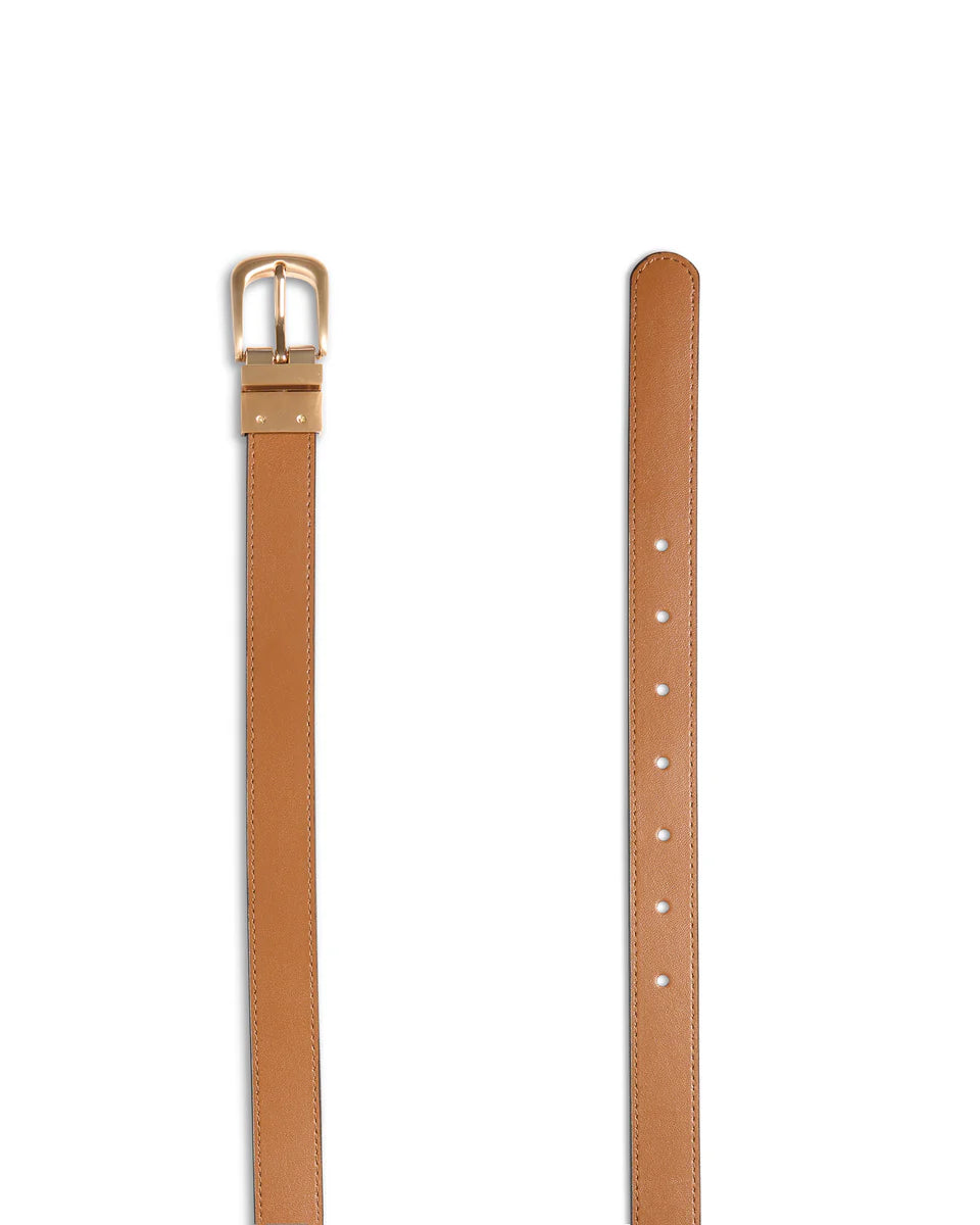 Chalk | Mara Reversible Belt | Black/Brown