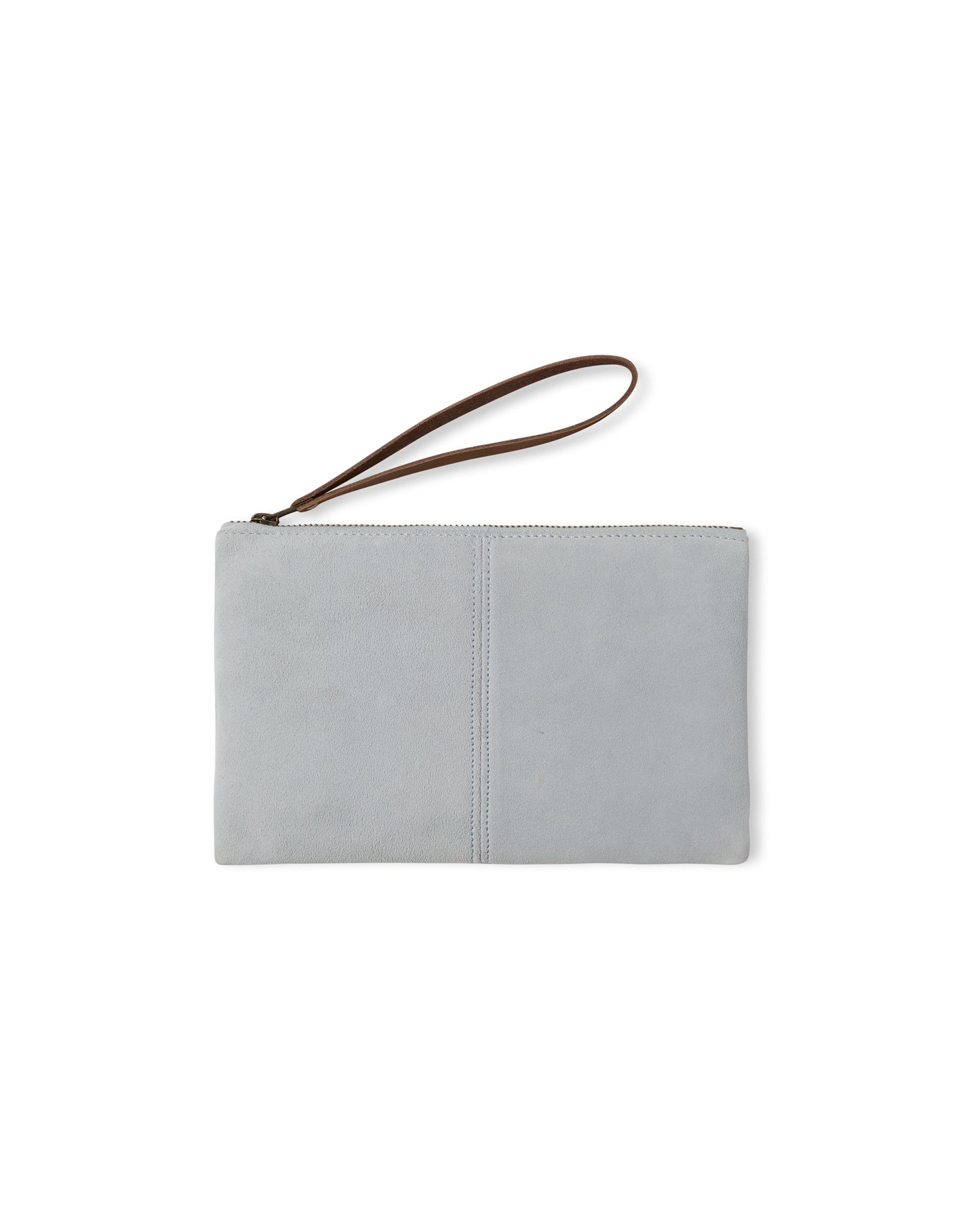 Chalk | Kensington Pouch Bag | Suede | Duck Egg Blue