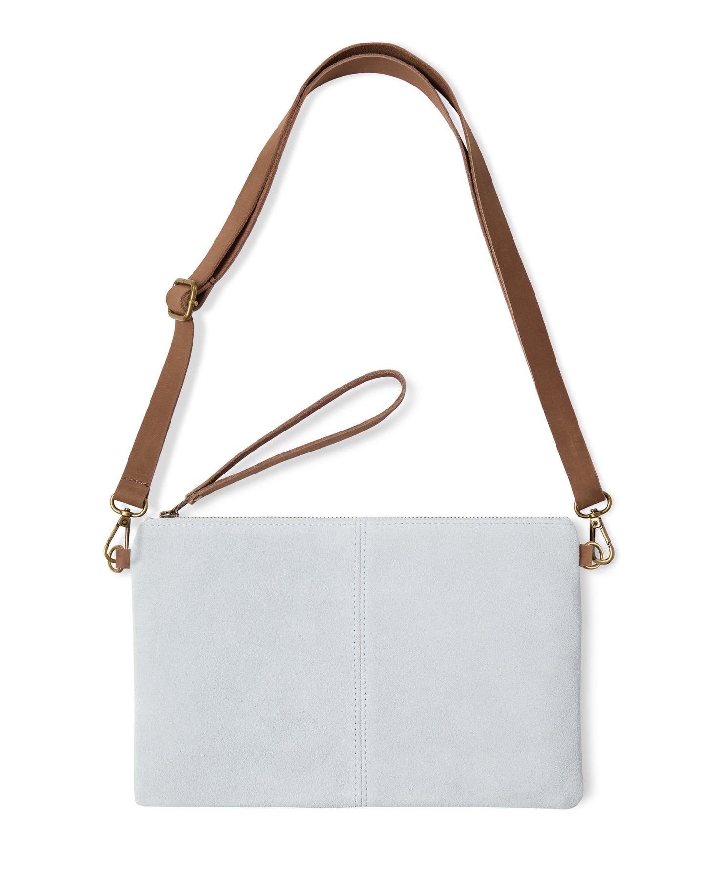 Chalk | Hampstead Bag | Suede | Duck Egg Blue