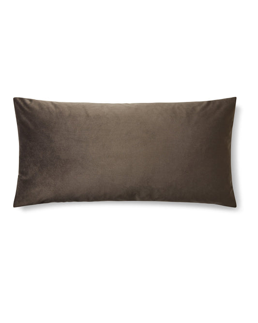 Lincoln Long Oblong Cushion | Velvet | Mole