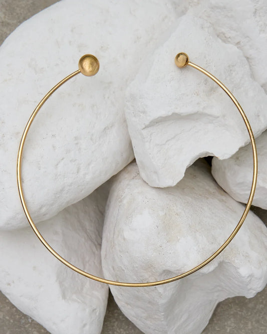 Chalk | Double Ball Neck Cuff | Gold