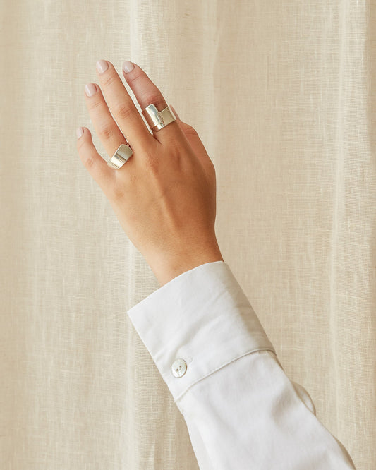 Chunky Flat Ring | Sterling Silver