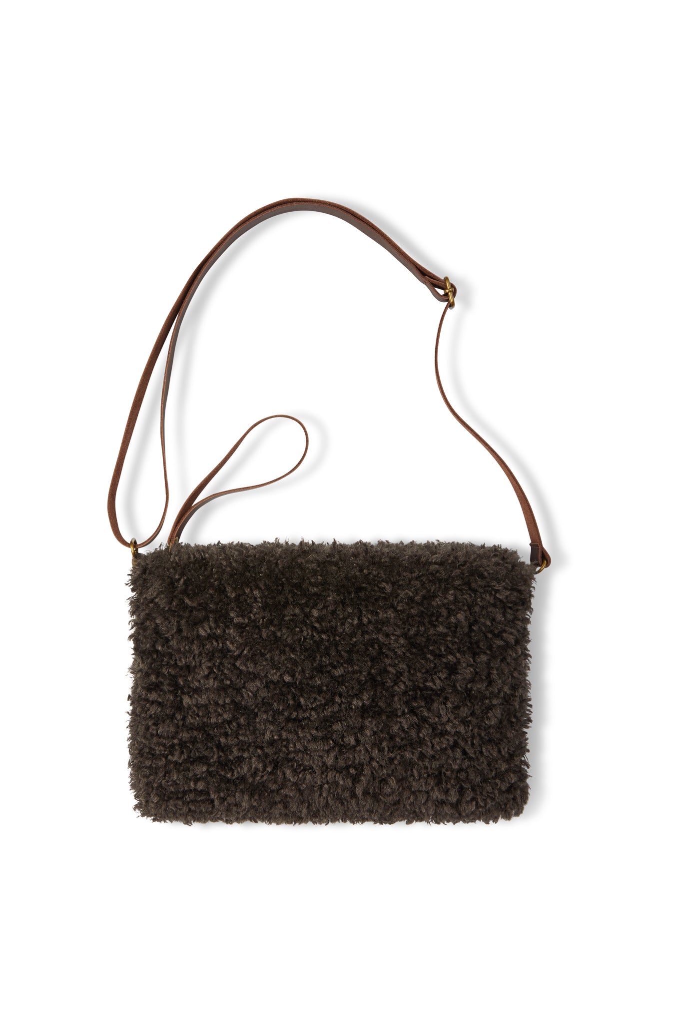 Large Pouch Bag With Strap | Curly | Cocoa
