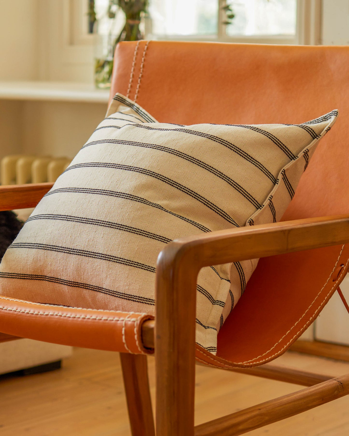 Jasper Square Cushion | Stitched Stripe