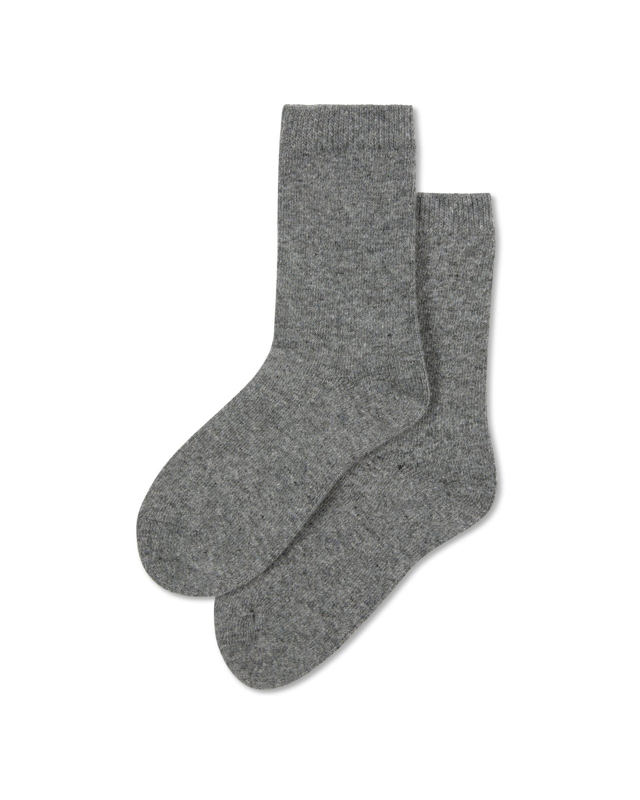 Chalk | Cosy Cashmere Short Sock | Marl Grey
