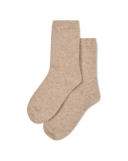 Chalk | Cosy Cashmere Short Sock | Beige