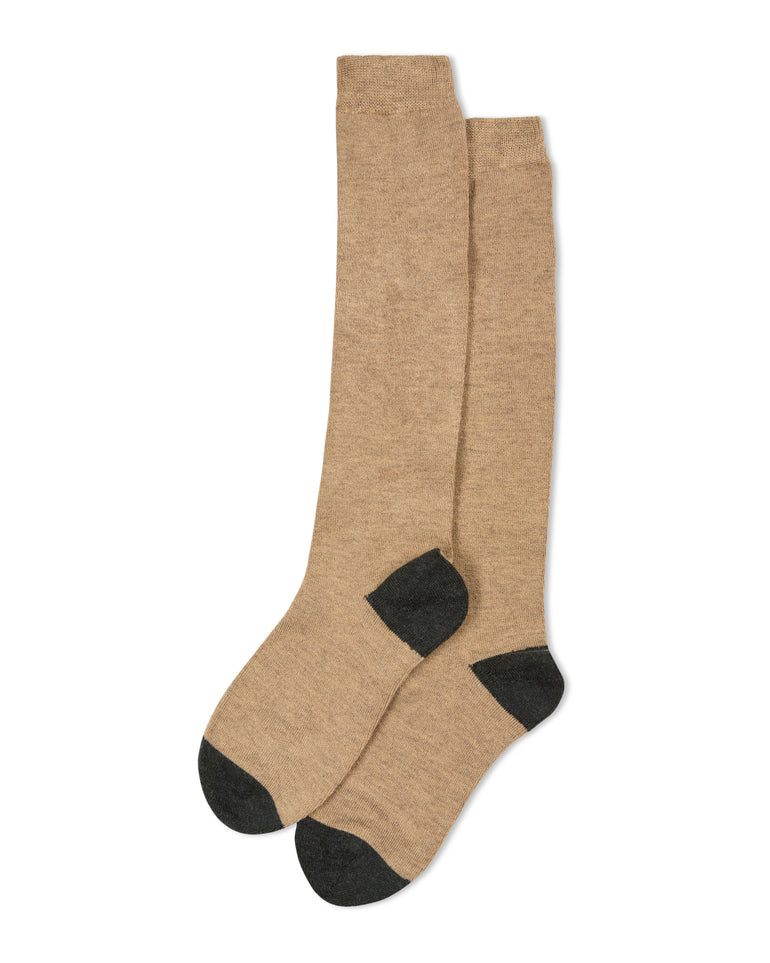 Chalk | Heel Toe Sock | Biscuit/Charcoal