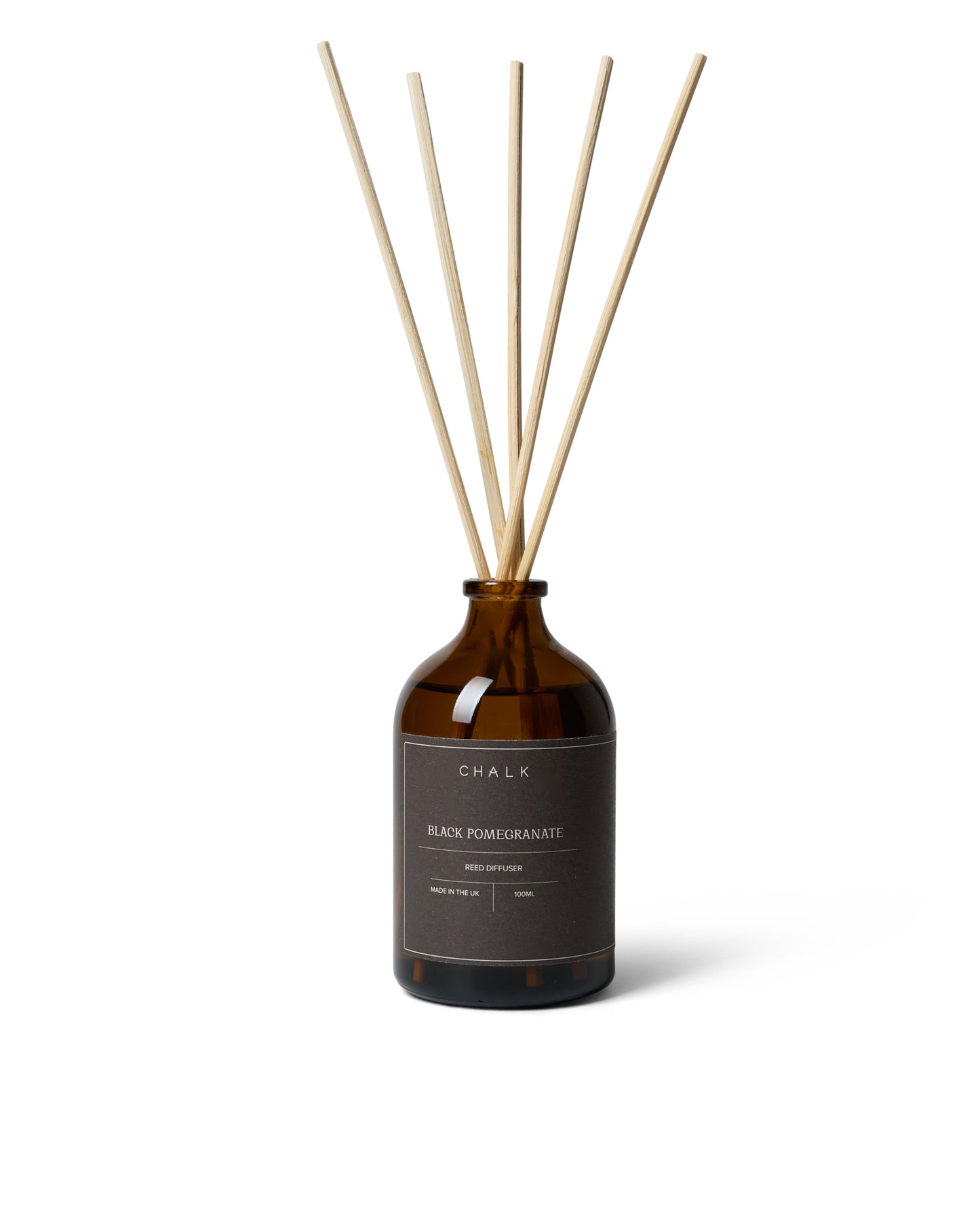 Chalk | Amber Glass Diffuser | Black Pomegranate | 100ml