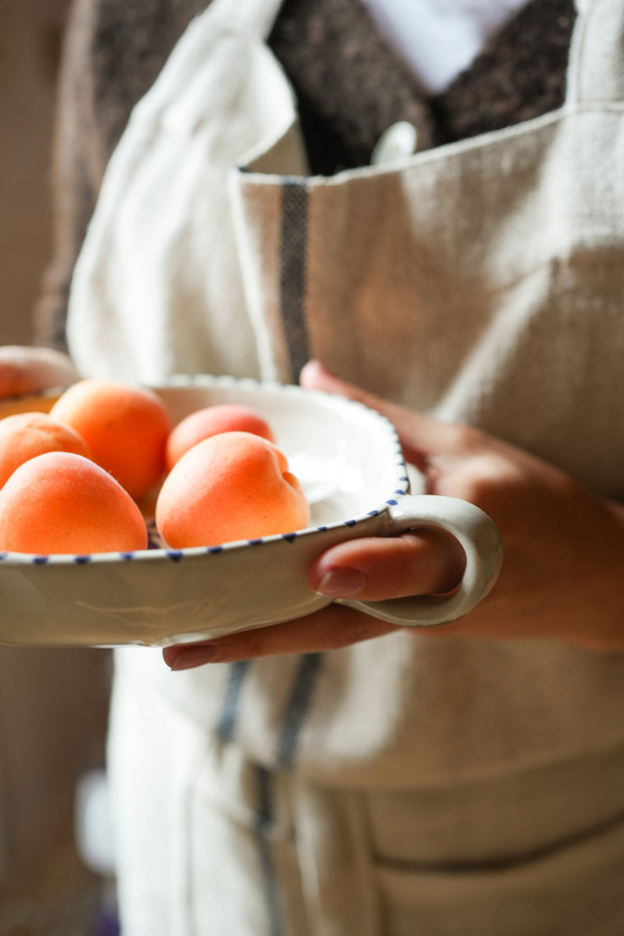 Hand Painted Botanic Dish - Brick