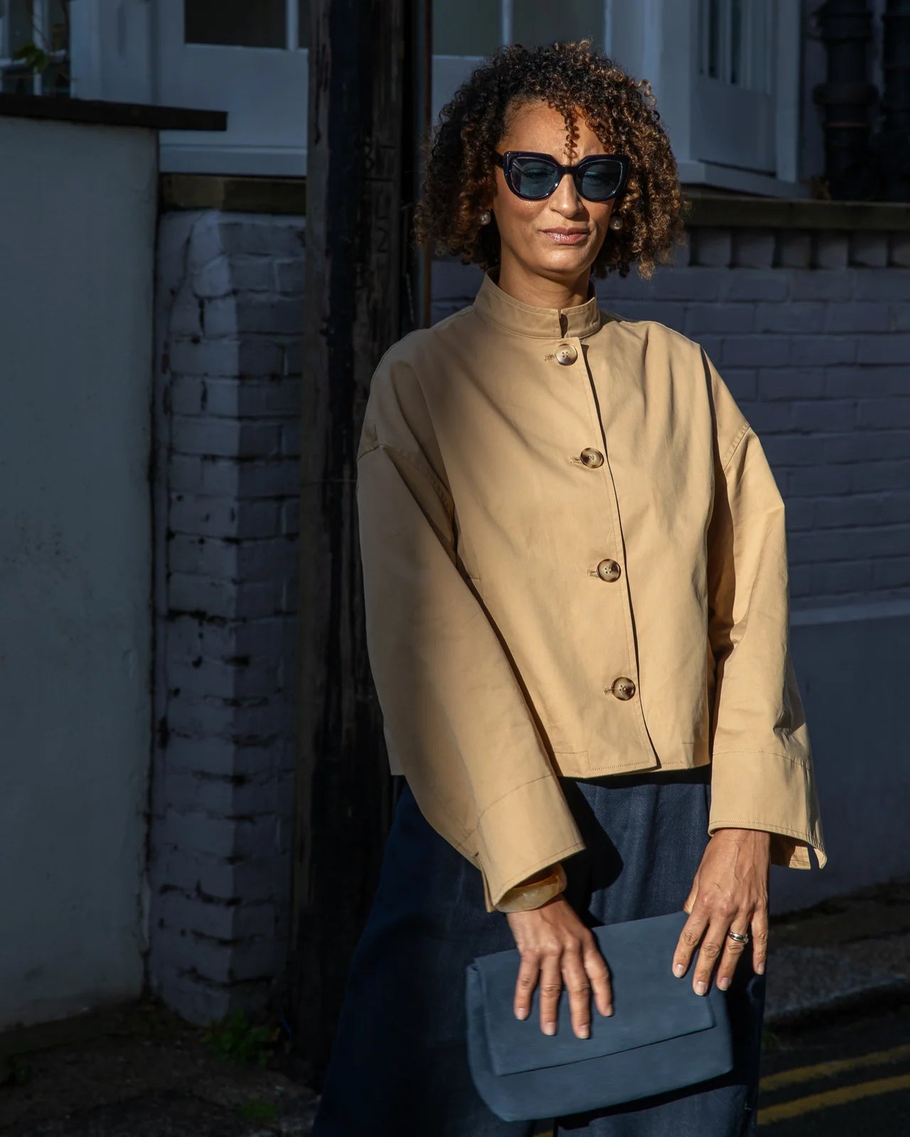 Chalk | Putney Bag | Suede | Navy