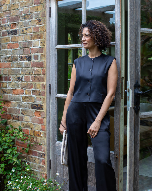 Chalk | Sally Waistcoat | Black