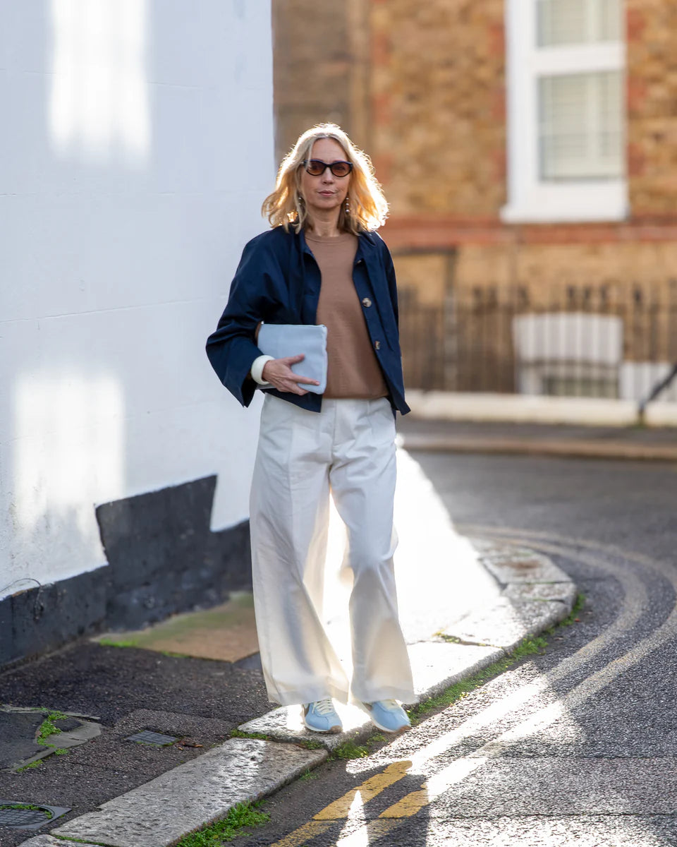 Chalk | Hampstead Bag | Suede | Duck Egg Blue