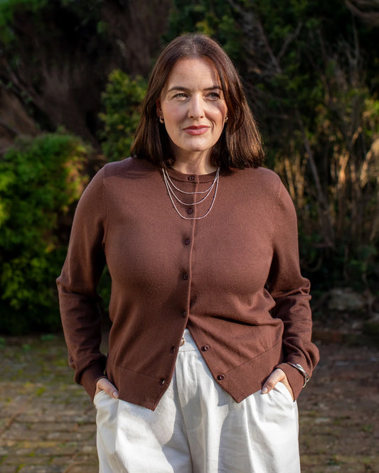 Chalk | Caroline Cardigan | Mocha