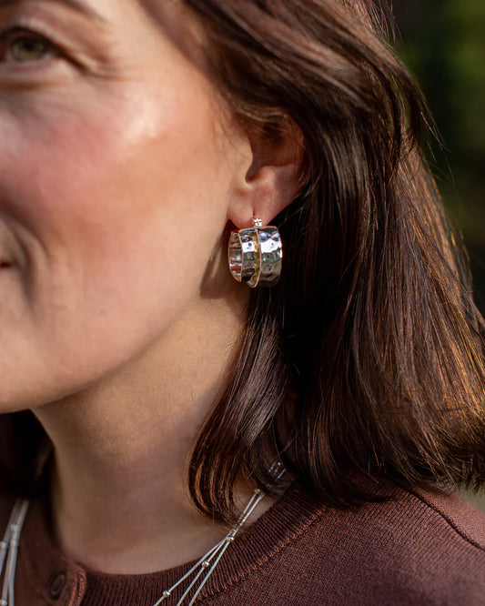 Chalk | Double Hoop Earring | Silver
