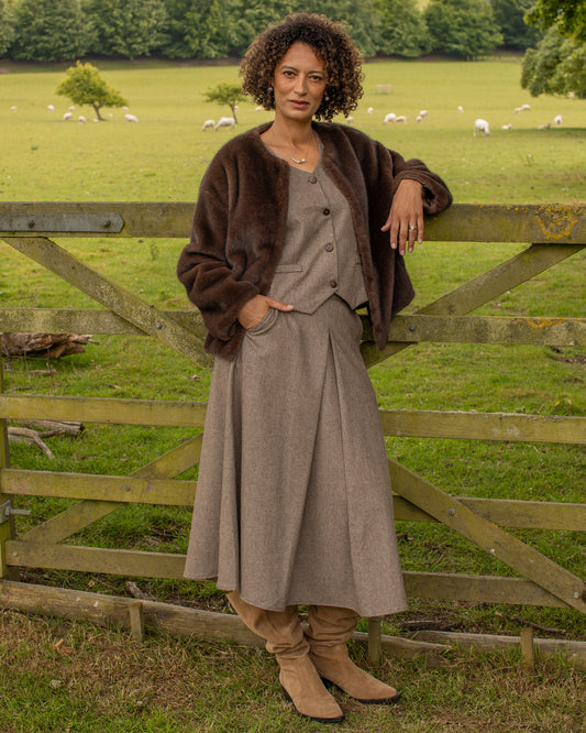 Chalk | Delilah Coat | Cappuccino