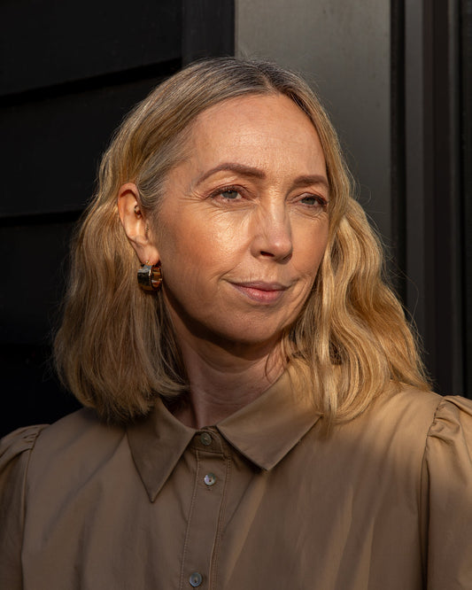 Chalk | Double Hoop Earring | Gold