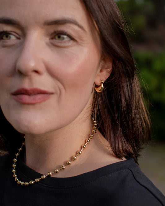 Chalk | Single Ball Necklace | Gold