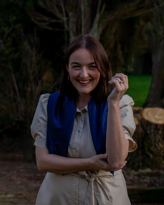 Chalk | Lila Scarf | True Navy