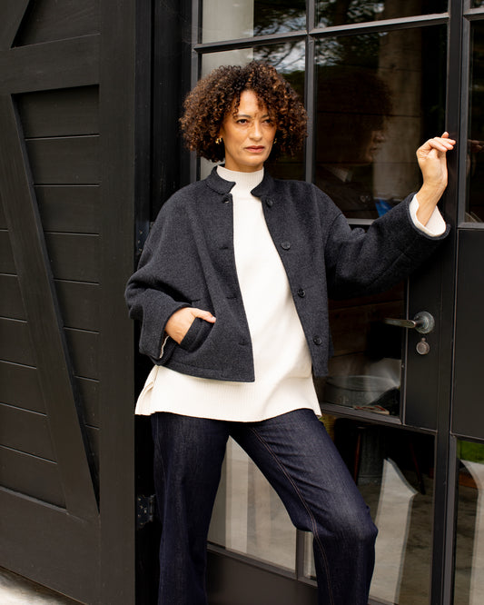 Chalk | Edwina Jacket | Charcoal