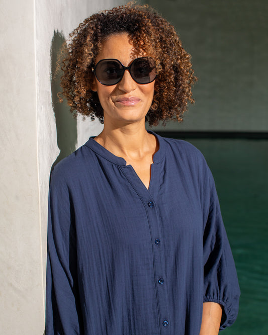 Chalk | Dora Dress | Navy