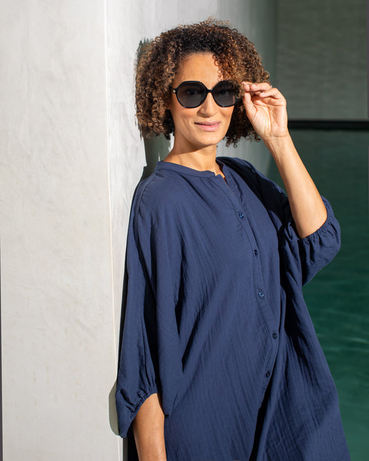 Chalk | Dora Dress | Navy