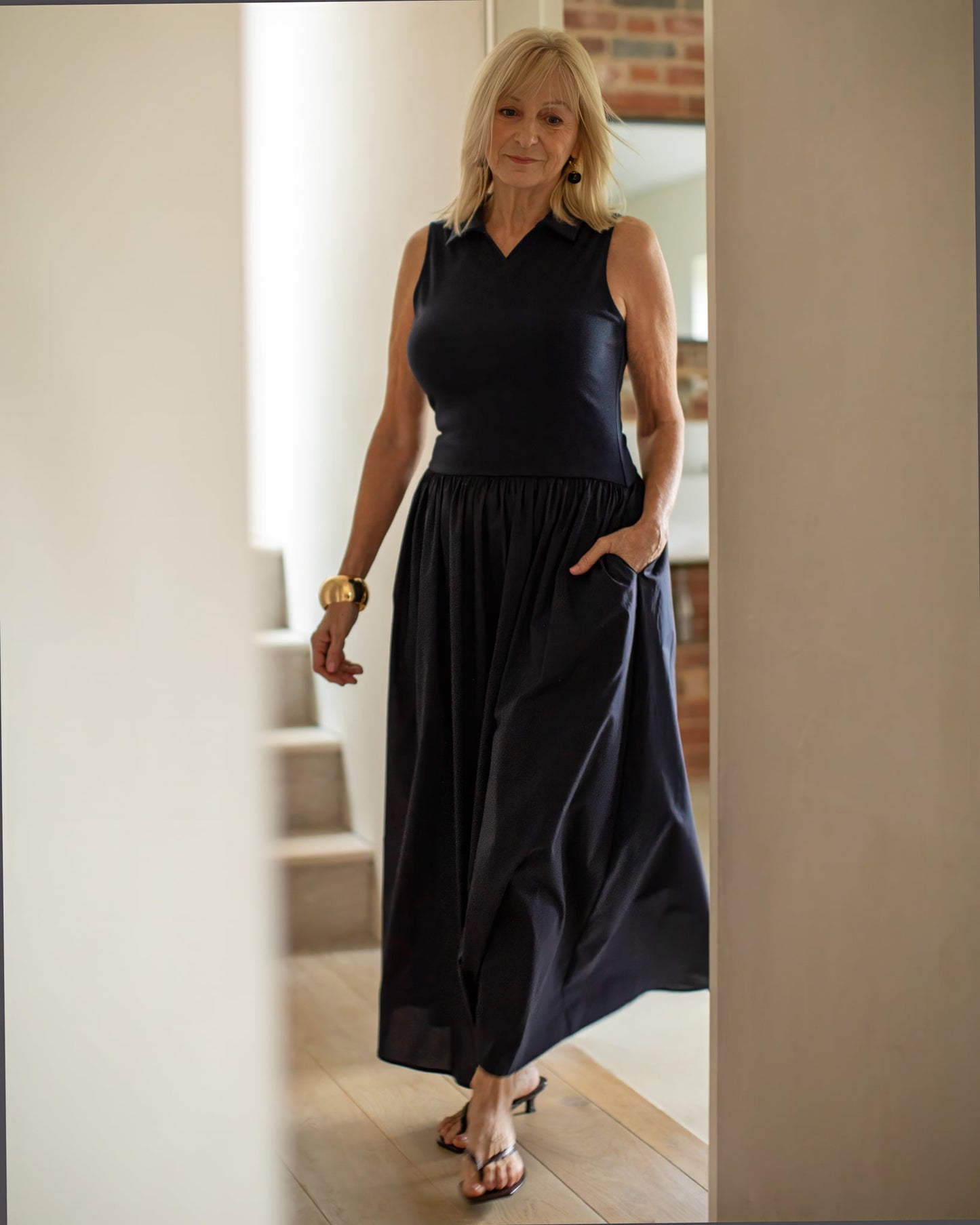 Chalk | Enamel Ball Earring | Navy