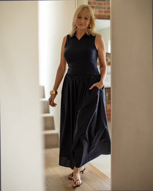 Chalk | Enamel Ball Earring | Navy