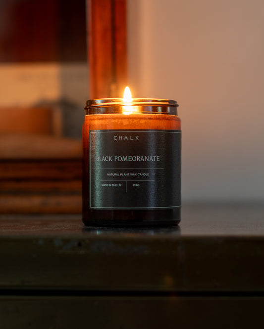 Chalk | Amber Jar Candle | Black Pomegranate | 154g
