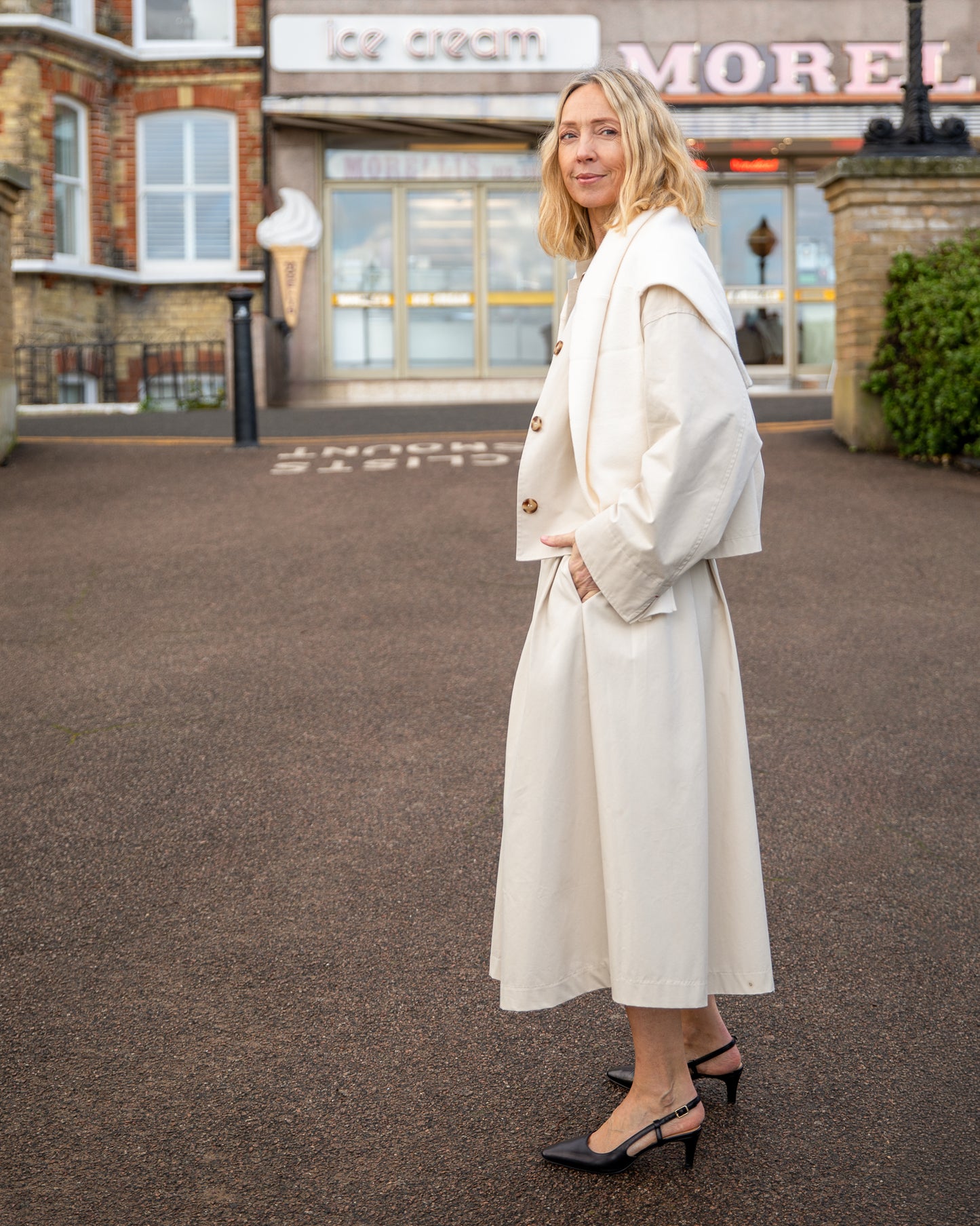 Chalk | Gloria Skirt | Cotton