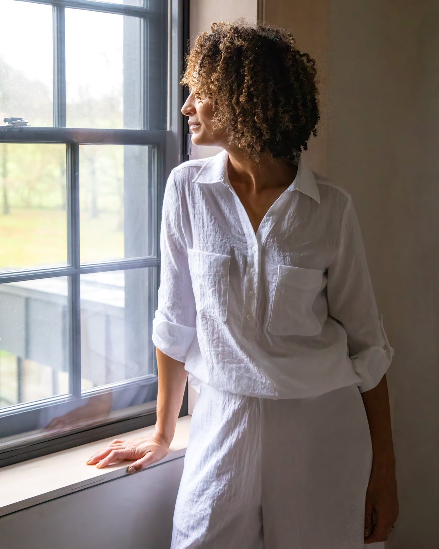 Chalk | Zoe Shirt | White