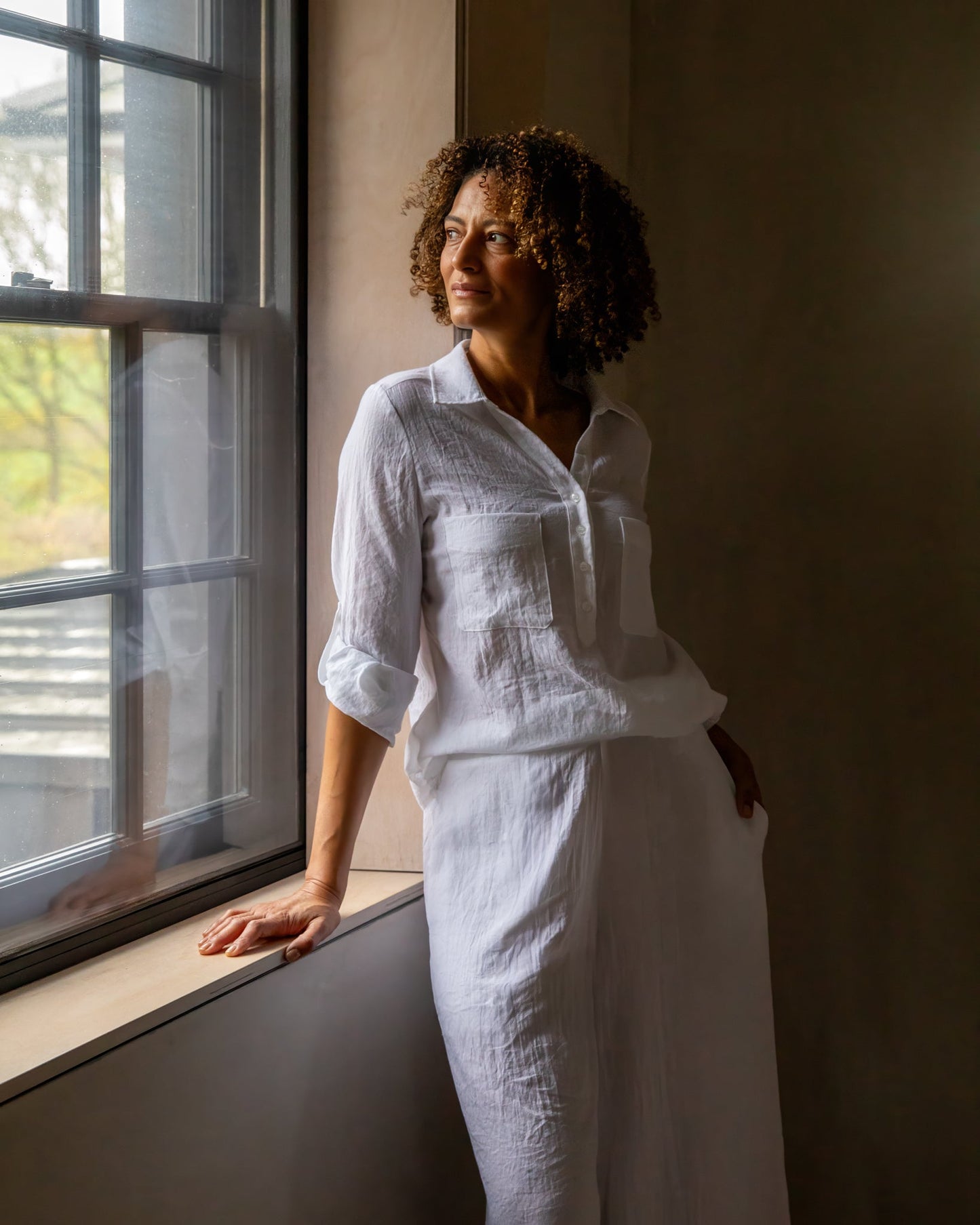 Chalk | Zoe Shirt | White