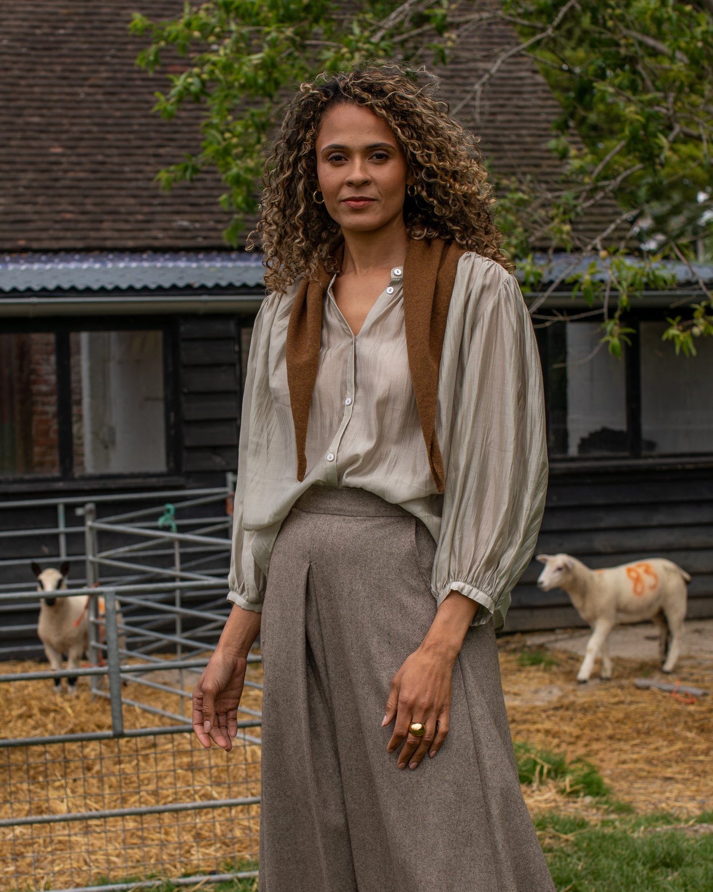 Chalk | Jane Triangle Scarf | Bracken