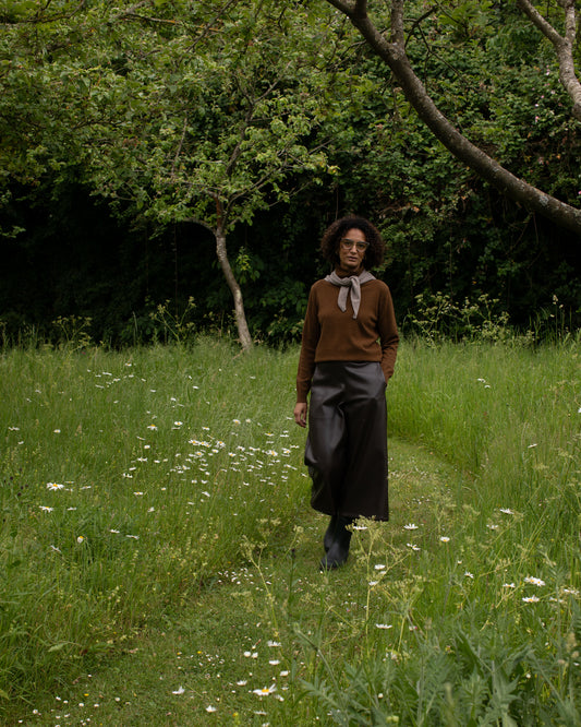 Chalk | Martha Roll Neck Wool Jumper | Bracken