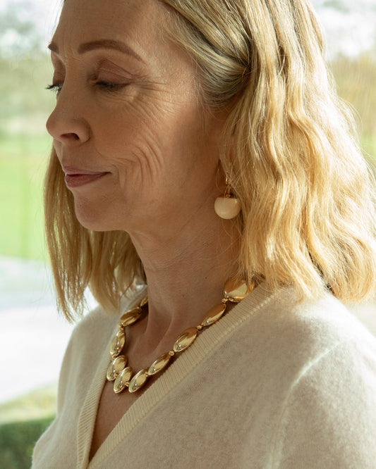 Chalk | Large Disc Necklace | Gold