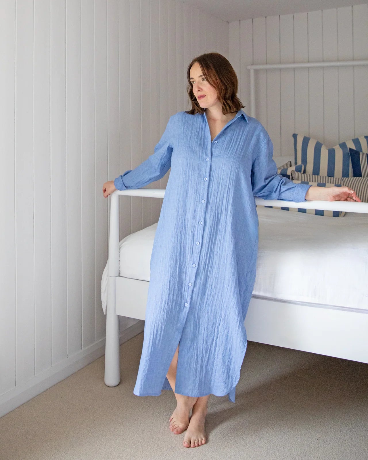 Chalk | Sarah Dress | Sky Blue