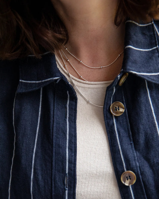 Chalk | Multi Ball Necklace | Silver
