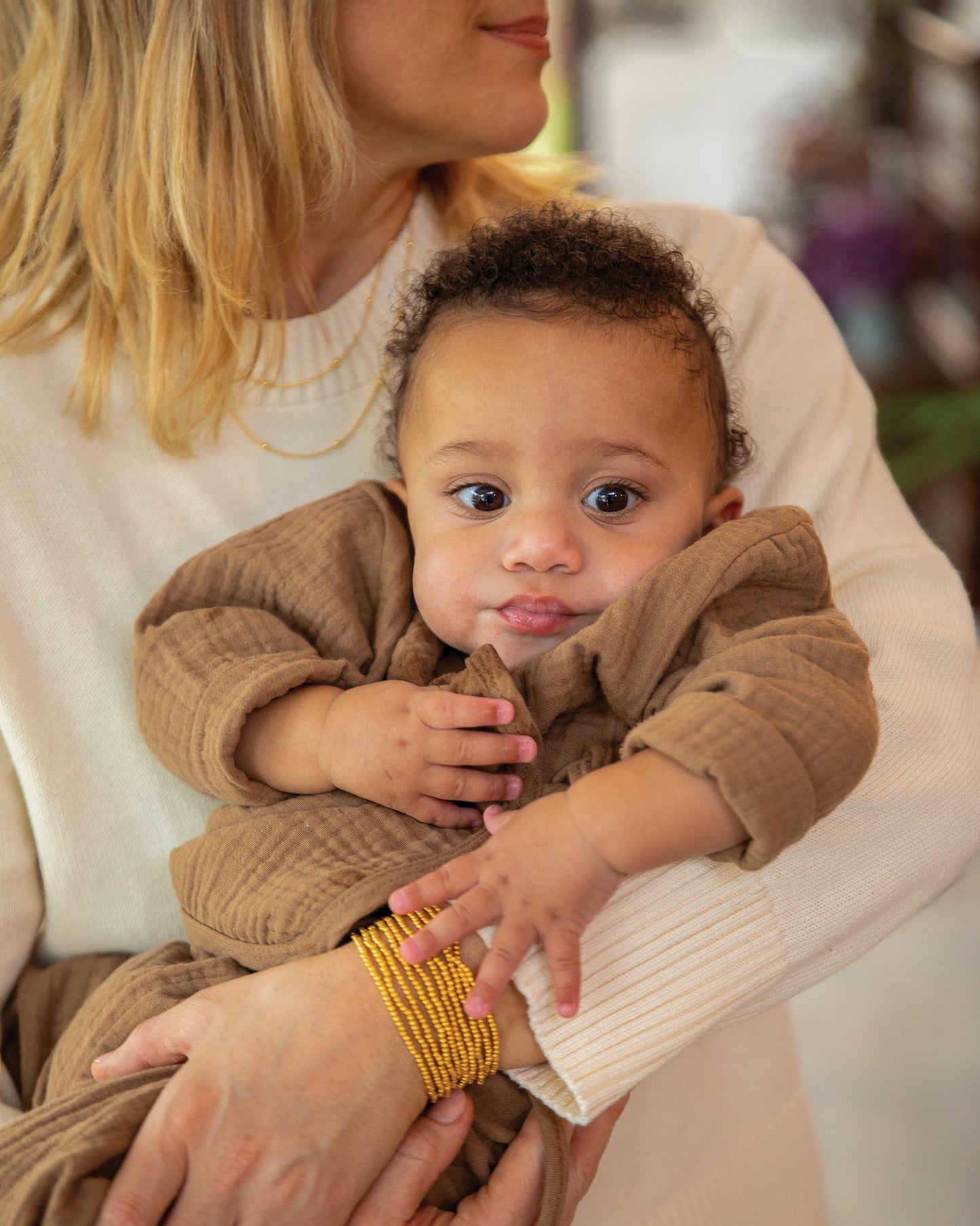 Chalk | Multi Ball Necklace | Gold