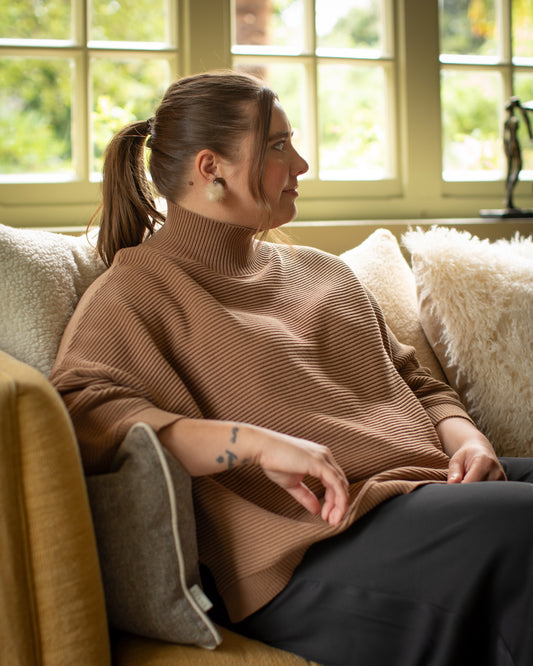 Chalk | Vicki Jumper | Dark Tan