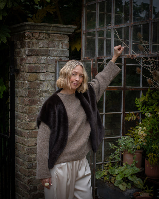 Chalk | Martine Jumper | Dark Fawn