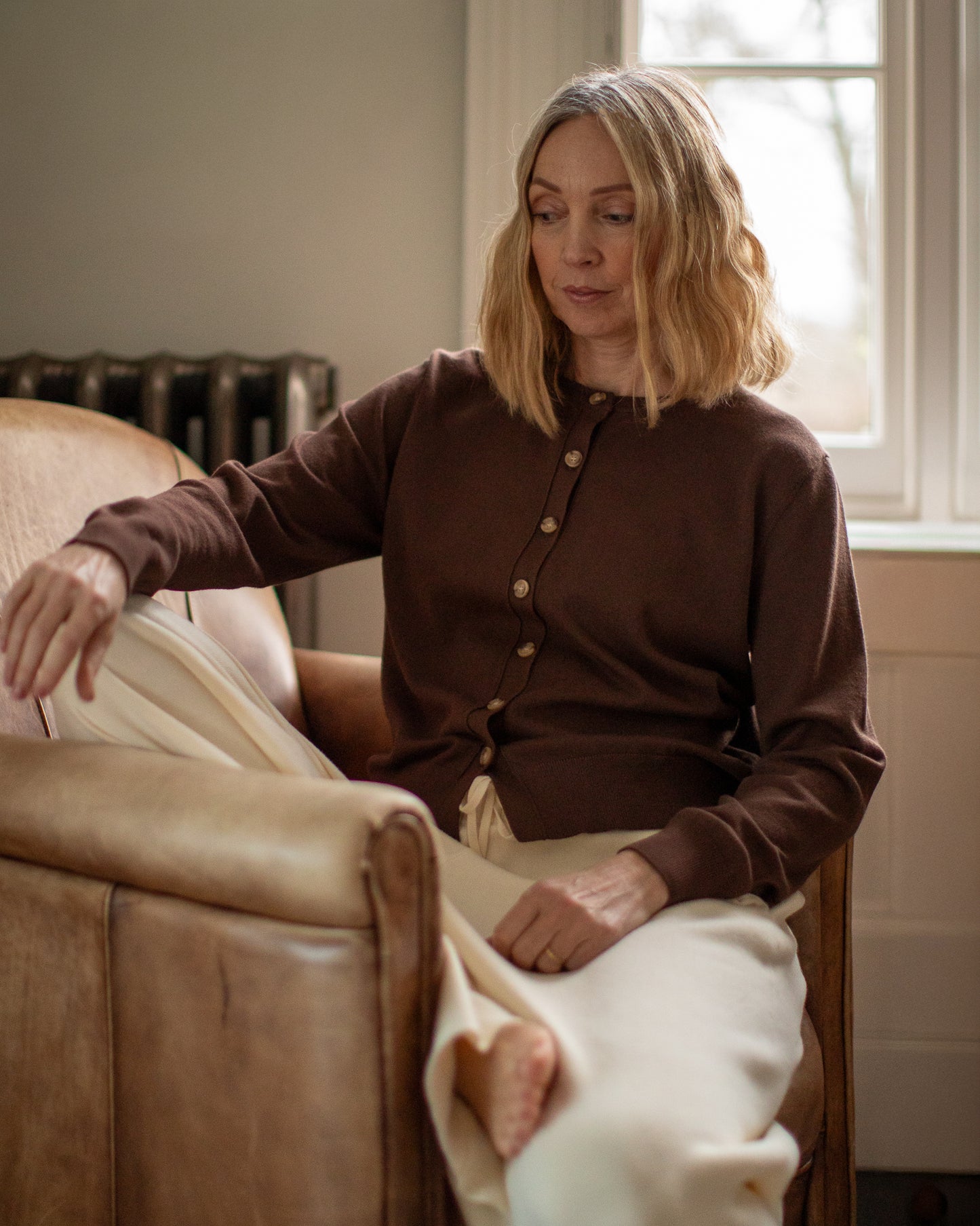 Chalk | Caroline Cardigan | Mocha