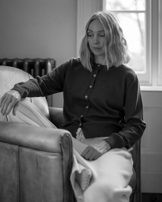 Chalk | Caroline Cardigan | Light Stone