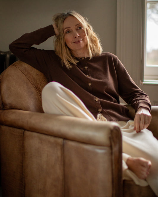 Chalk | Caroline Cardigan | Mocha