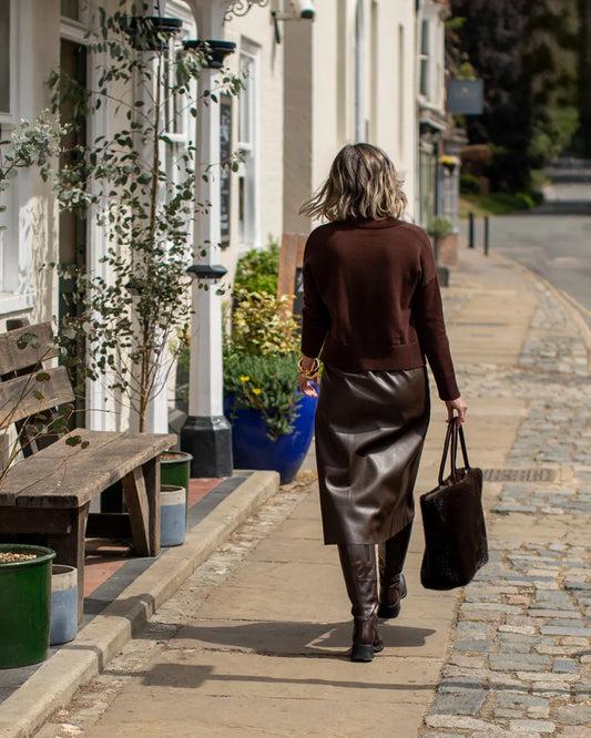 Chalk | Myla Skirt | Chocolate